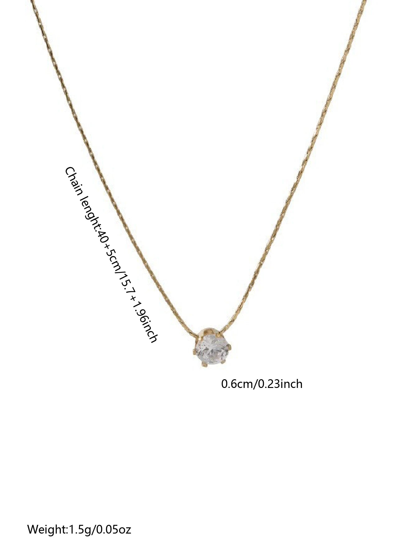 Elegant Gold Zircon Necklace