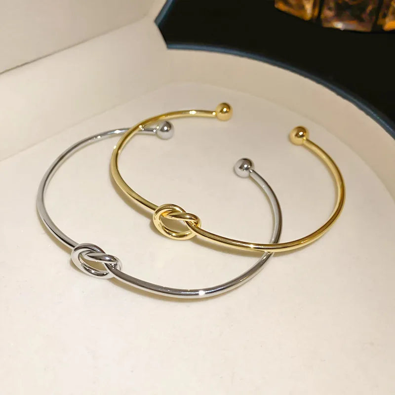 Vintage Stainless Steel Woven Bangle (Unisex)